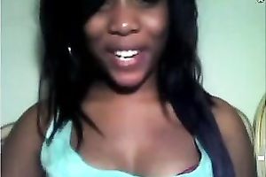 Erotic web camera solo with a cute swarthy slutwife rubbing her teats