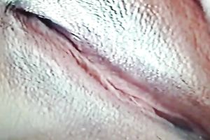 Nice closeup of ally tickling juicy bald slit of his charming wifey