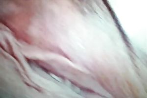 Nice closeup of ally tickling juicy bald slit of his charming wifey