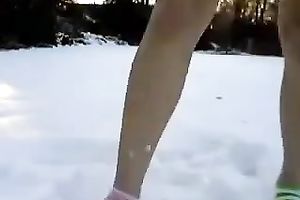 Exquisite youthful freshness appears on web camera outside