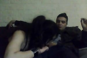 Tipsy brunette hair college playgirl from Belgium sucks my obscene knob