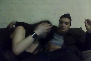 Tipsy brunette hair college playgirl from Belgium sucks my obscene knob