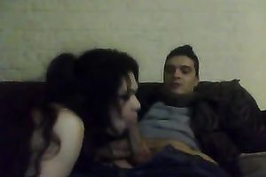 Tipsy brunette hair college playgirl from Belgium sucks my obscene knob