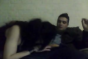 Tipsy brunette hair college playgirl from Belgium sucks my obscene knob