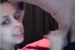 Cute Russian chick is engulfing my dong in front of camera