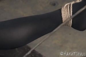 Black man treats unrepining brunette hair in a truly hardcore thraldom way