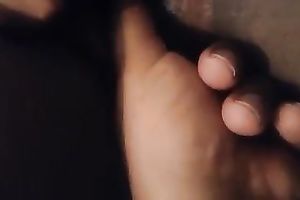 Black bosomy nympho with hawt puffy teats was fingering her own twat