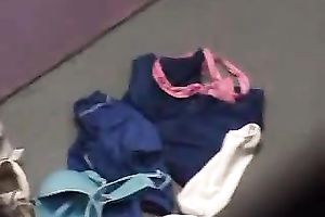 Lovely blond playgirl in the solarium undressed spied by me