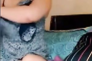 Nerdy modest webcam brunette hair girlie was playing with her cute nipps