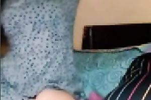 Nerdy modest webcam brunette hair girlie was playing with her cute nipps