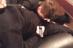 Hidden livecam in the guest room when my amateur wife gives me head