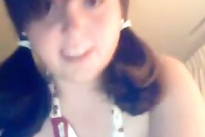 Pigtailed ex-GF of my buddy wanted everyday wet crack teasing from him