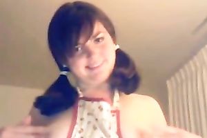 Pigtailed ex-GF of my buddy wanted everyday wet crack teasing from him