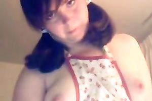 Pigtailed ex-GF of my buddy wanted everyday wet crack teasing from him