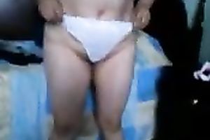 My older brunette hair hotwife doesn't mind to show her goodies