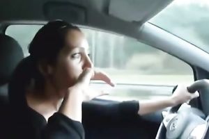 Getting a proper cook jerking whilst my girlfriend is driving