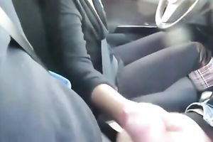 Getting a proper cook jerking whilst my girlfriend is driving