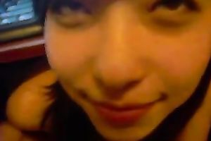 Cute Asian dark brown Married slut was stroking and engulfing my buddy's tool