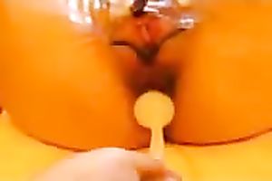 The hardcore BDSM sex games with the cunt and dark hole of my girl