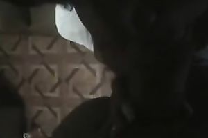 Dark skinned cheap dilettante floozy works on my buddy's powerful knob