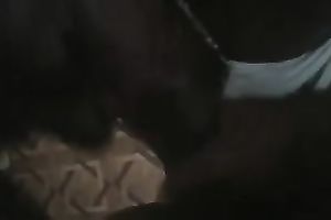 Dark skinned cheap dilettante floozy works on my buddy's powerful knob