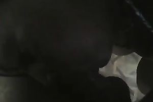 Dark skinned cheap dilettante floozy works on my buddy's powerful knob