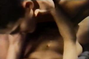 Sizzling golden-haired chick sucks hard wang and then humps on top vigorously