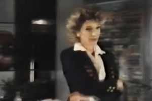 Sizzling golden-haired chick sucks hard wang and then humps on top vigorously