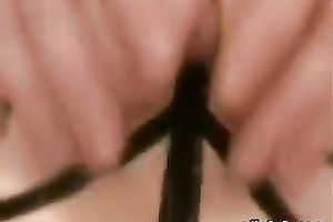 Rapacious white women serves me her massive mangos for a naughty titfucking