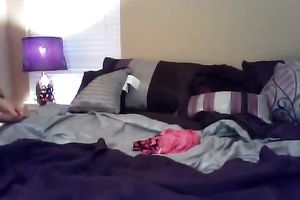 Gorgeous girlfriend shamelessly sucks weenie on webcam