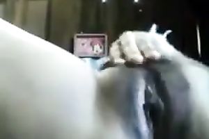 My slutty girlfriend feels comfortable masturbating on camera