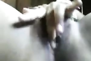 My slutty girlfriend feels comfortable masturbating on camera