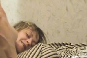 Submissive and freaky pale skin golden-haired milf facefucked