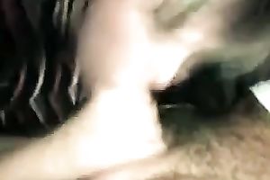 Saucy golden-haired gal engulfing giant dong deepthroat