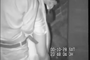 Horny dirty slut wife and a large white chap having quickie on the black street