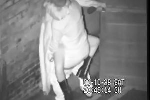 Horny dirty slut wife and a large white chap having quickie on the black street