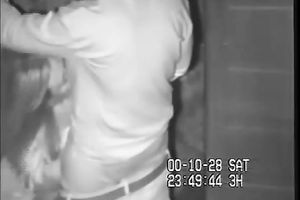 Horny dirty slut wife and a large white chap having quickie on the black street