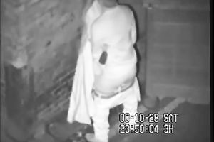 Horny dirty slut wife and a large white chap having quickie on the black street