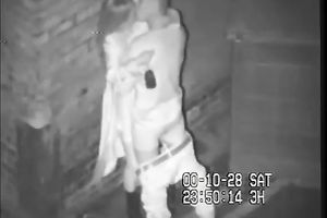 Horny dirty slut wife and a large white chap having quickie on the black street