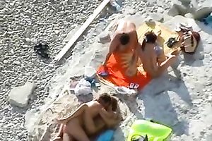 Spying on 2 allies fucking their harlots on the beach