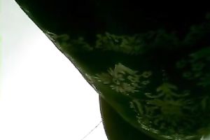 Some hot housewife in a glamorous costume got spied rightunder her suit