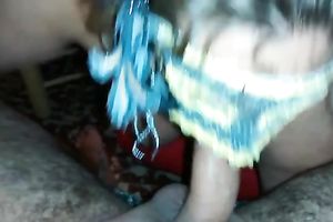 Masked chubby and ugly floozy provided my buddy's rock hard shlong with BJ