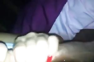 Japanese floozy takes my dark curved cock in her face hole and jerks it off