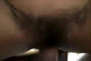 I fuck her bushy cum-hole and stimulate her clitoris to make her cum