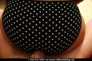 My bootylicious dominant-bitch is riding my schlong with her pants on POV style