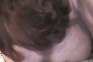 Kinky non-professional Latina horny white wife provides her hubby with rimjob