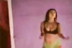 Sexy dilettante Lahaori floozy in erotic dance on the stage