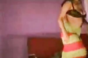 Sexy dilettante Lahaori floozy in erotic dance on the stage