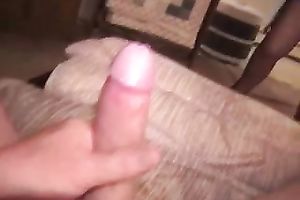 Petite dark brown cougar engulfing my cock on POV movie scene