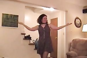 Petite dark brown cougar engulfing my cock on POV movie scene